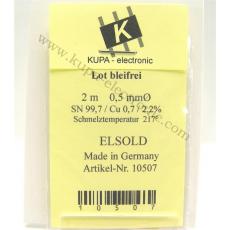 Lot bleifrei, 0,5 mm Ø, SN99,7 / CU 0,7