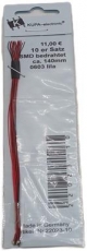 10 x LED 0603 bedrahtet lila (ca 140mm)