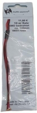 10 x LED 0603 bedrahtet rosa (ca 140mm)
