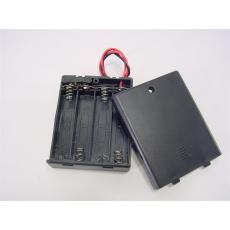 Batterie-Box 4 x AAA mit Schalter und Kabel