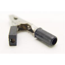 Krokodilklemme für Bananenstecker, 55 mm, schwarz