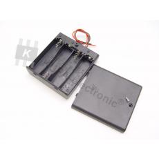 Batterie-Box 4 x AA mit Schalter und Kabel