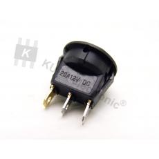 Schalter rund mit LED gelb 3-polig EIN-AUS 20A 12V