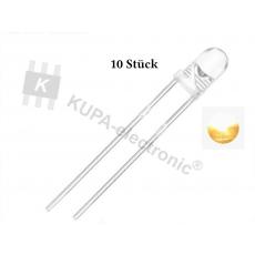 Led 3 mm warmweiß 3600K > 3000 mcd 10 Stk