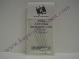 Led 3 mm weiss blinkend klar, >2000 mcd, 3 Stk