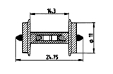 Roco HO 40186 Radsatz 11mm für Besetztmeldung 2 Stück