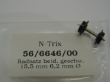 miniTrix 56 6646 00 Radsatz beidseitig isoliert