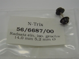 miniTrix 56 6687 00 Radsatz einseitig isoliert