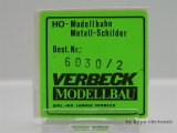 Verbeck H0 Direktionsschild "Rbd Wuppertal" NS