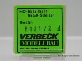 Verbeck H0 Eigentumsschild "Deutsche Reichsbahn" NS