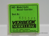 Verbeck H0 BW-Schild "Wt.Vohwinkel" MS