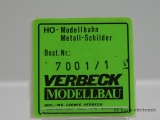 Verbeck H0 BW-Schild "Düss.Abstellbahnhof" MS