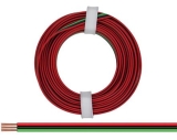 3-adriges Standart-Kabel 0,14 mm² rot-schwarz-grün