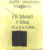 Magnete FE Metall 10 x 4 x 3 mm