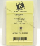 Neodym Magnete NYM48 Metall 4 x 2,5 x 1,5 mm