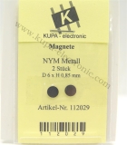Neodym Magnete NYM48 Metall D6 x 0,85 mm