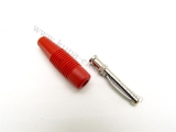 Hirschmann Vollkontaktstecker 4 mm, Lötanschluss, rot