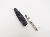 Hirschmann Büschelstecker 4 mm mit Querloch, Lötanschluss, schwarz