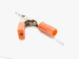 Krokodilklemme für Bananenstecker, 55 mm, rot
