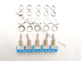 Schalter 5er Set,1-polig Ein-Aus-Ein 3A 250V