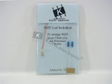SMD LED 0603 orange bedrahtet mit Kupferlackdraht