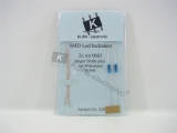 SMD LED 0603 rot bedrahtet mit Kupferlackdraht