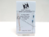 SMD LED 0805 blau bedrahtet mit Kupferlackdraht
