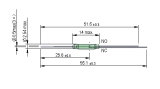 Reed Wechsler MEDER L14 x D2,54 mm 0,5A max. 175 V
