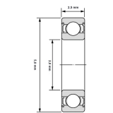 Miniatur Kugellager MR52ZZ 2 x 5 x 2,5 mm