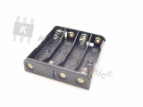 Batterie-Halter 4 x AAA paralell mit Lötfahne