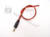 Hohlstecker mit Kabel, 5,5 mm, 12VDC
