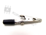 Krokodilklemme für Bananenstecker, 55 mm schwarz
