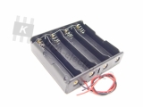 Batterie-Halter paralell 4 x 18650 mit Kabel