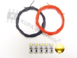 Bausatz: 5 x Hausbeleuchtung warmweiß, ca. 10 Lumen