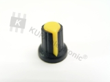 Poti-Knopf mit Markierung für 6 mm Achse, gelb