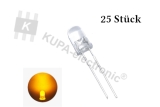 Led 5 mm gelb transparent >3000 mcd, 25 Stück