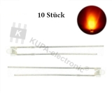 LED 1,8 mm orange klare Blende 10 Stück *