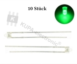LED 1,8 mm grün klare Blende 10 Stück *