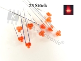 LED 1,8 mm rot gefärbte Blende 25 Stück *