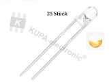 Led 3 mm warmweiß 3600K > 3000 mcd 25 Stk
