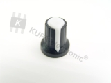 Poti-Knopf mit Markierung für 6mm Achse, weiß