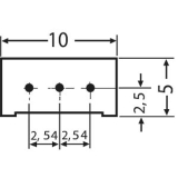 Spindeltrimmer 25 Gänge, stehend 500 Ohm 10% Toleranz