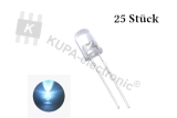 Led 5 mm weiß > 3000 mcd, 25 Stück